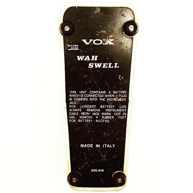 Vintage Vox Wah Swell Rare Italian Original 1970s Colorsound