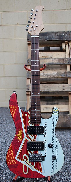 Non Branded Budweiser Electric Guitar | Reverb