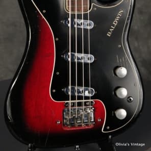 Baldwin Jazz Bass Split Sound Wild Dog 1966 Red Reverb France