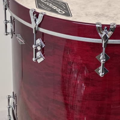 Craviotto 22/10/12/14/16/6.5x14" Solid Maple 2021 Drum Set - Red Stained Maple Gloss Lacquer image 6