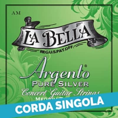 LA BELLA Corda singola La Bella per chitarra classica, modello AM Argento AM4 Scalatura: 027w for sale