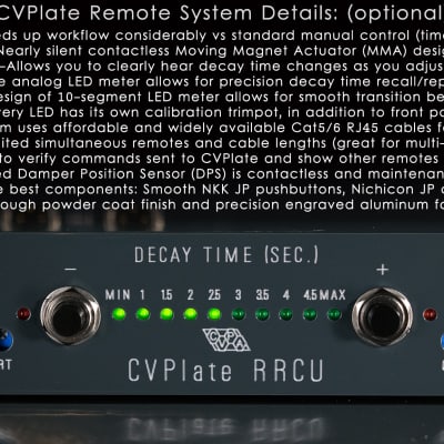 CVPA CVPlate-RM Analog Stereo Plate Reverb - Remote - Mono Drive - PREORDER image 6