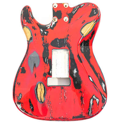 USA Custom Guitars Modern Telecaster Style Body w/ EVH Inspired Finish, Tremolo and Swimming Pool Routes image 2