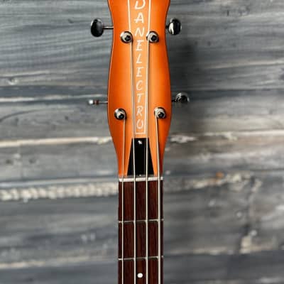 Danelectro Left Handed 58 Longhorn Electric Bass-Copper Burst image 6