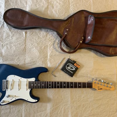 Rockoon Schaller Strat type electric guitar 1987 - Transparent Blue,  Kawai made in Japan Very Good Condition with Gigbag image 21