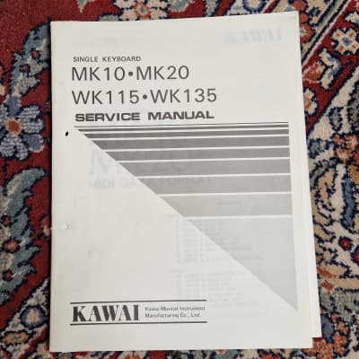 Kawai Mk10/Mk20/WK115/WK135 Schematics /Service Manual/ Service Notes Original