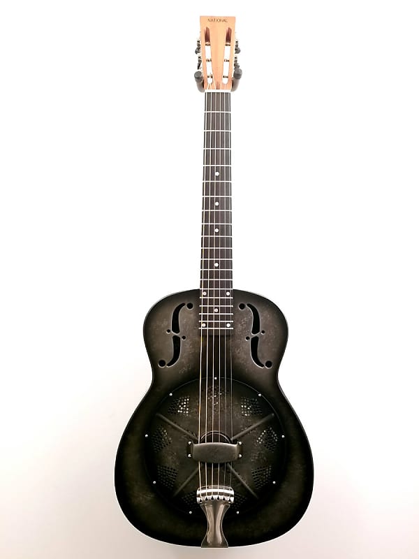 National NRP Black Rust Resonator Guitar Single Cone Guitar | Reverb