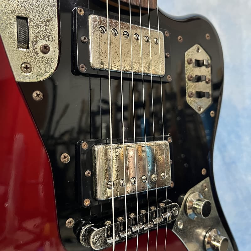 2002 Fender JGS-78 Jaguar Gunmetal Red Burst Crafted in