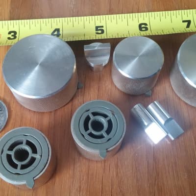 VINTAGE Home Stereo Audio Receiver / Amplifier / Knobs / Toggle  70's Aluminum PARTS image 6