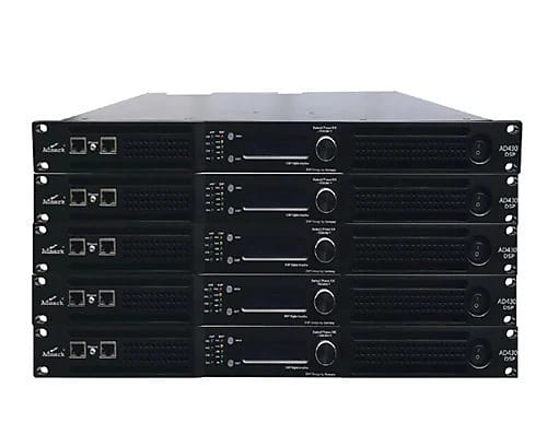 Admark AD410DSP 4-Channel 1 U Rack Mount Class-D Power Amplifier AD-410 DSP  			