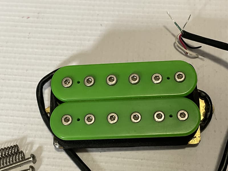 90's USA DiMarzio DP153 Fred F Spaced Green Bridge Humbucker Guitar Pickup