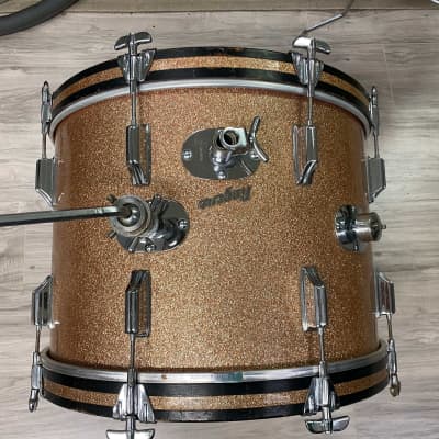 Rogers Headliner Outfit 20x14" / 14x14" / 12x8" Drumset 1960s Champagne Sparkle image 2