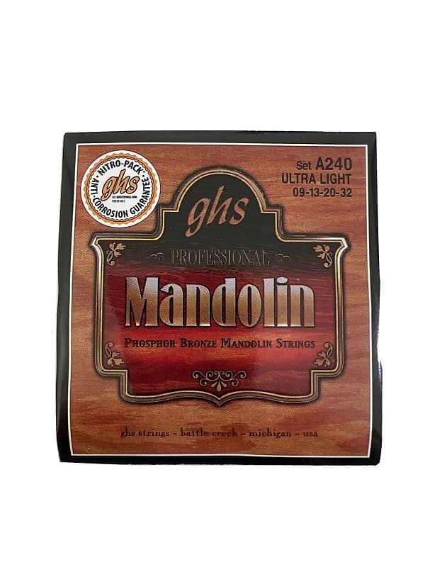 GHS A250 Phosphor Bronze Loop End Mandolin Strings Ultra Reverb