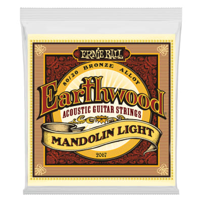 Ernie Ball 2067 Mandolin Earthwood Light Loop End 80/20 Bronze Strings 9-34 image 1