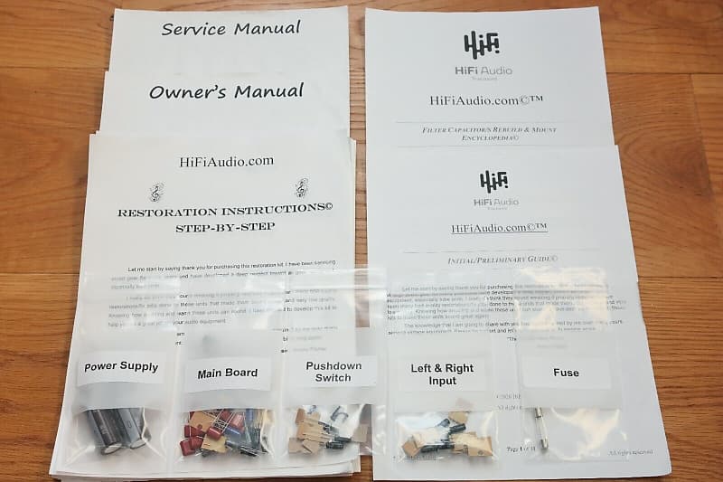 McIntosh C27 restoration kit filter capacitor repair rebuild fix  			