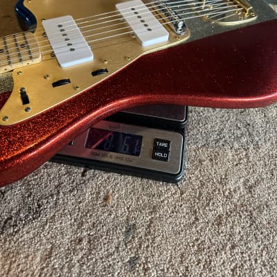 2017 Buck Owens Revelator JazzCaster Jazzmaster - Red White and Blue Sparkle image 13