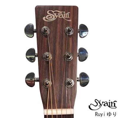 S.yairi Ruyi ゆり solid sitka spruce & claro walnut cutaway acoustic guitar image 8