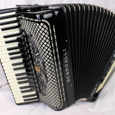 3640 - Certified Pre-Owned Black Scandalli Super VI Extreme Piano Accordion LMMH 41 120 image 1