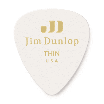 Dunlop 483P01TH Celluloid Standard Classics Thin Guitar Picks (12-Pack)