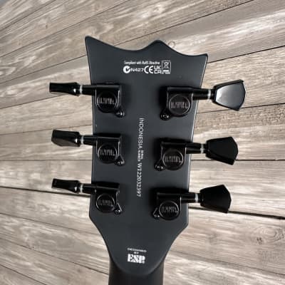 ESP LTD Eclipse EC-256 BLK-S Electric Guitar - Satin Black (SR) image 8