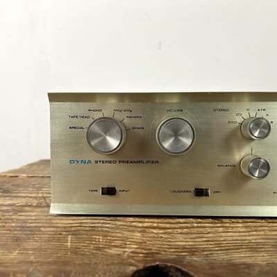 Dynaco PAS-3 Stereo Preamplifier 1963 - Gold / Brown w/ Original Box image 2