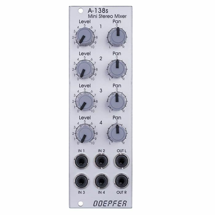 Doepfer A-138s Mini Stereo Mixer Module (silver) image 1