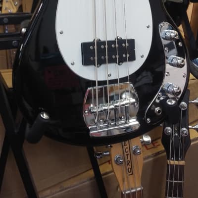 NEW! Austin Made In Korea High Quality Black Finish Music Man Style Bass Guitar - Awesome Deep Tone! image 2