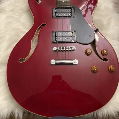 Seymour Duncan ‘59 and Jazz in an Oscar Schmidt Delta King - Red for sale