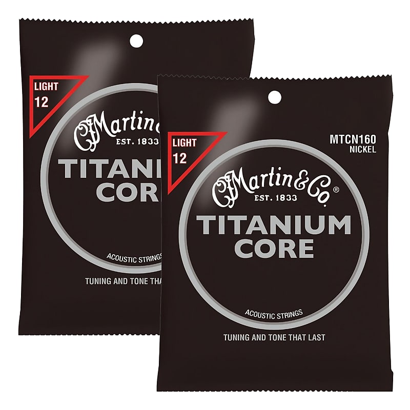 Martin MTCN160 2 Pack Nickel Titanium Core Acoustic Guitar Strings 2 Pack image 1