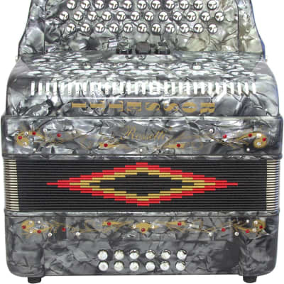 Rossetti Rossetti 34 Button Accordion 12 Bass 3 Switches FBE Grey - Grey image 1
