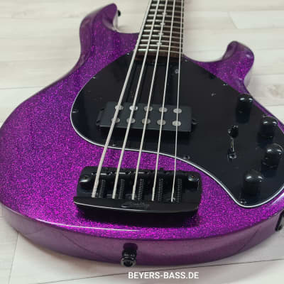 Sterling by Music Man StingRay Ray35 Roasted Maple, Purple Sparkle image 4