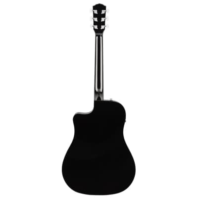 Fender CD60SCE | Dreadnought Acoustic Electric Guitar | Black image 3