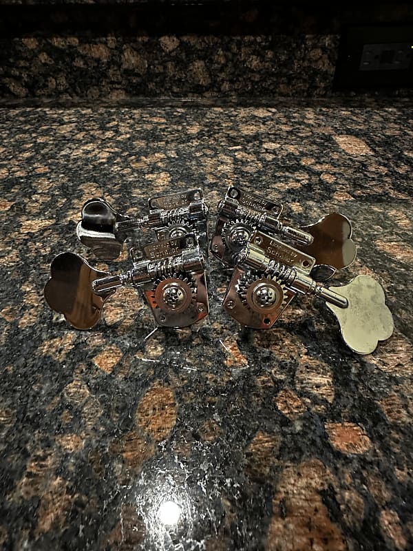 Schaller Licensed Bass Tuning Machines 2x2 1990s Chrome Reverb