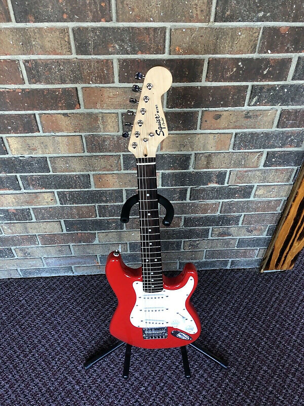 Squier Mini Stratocaster Dakota Red Small Scale Electric Guitar 6 String Like New Tested Great image 1