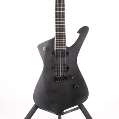 Ibanez Iron Label Iceman 7-string Electric Guitar Black Flat ICTB721BKF image 4