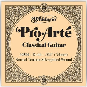 D'Addario J4504 Pro-Arte Nylon Classical Guitar Single String Normal Tension Fourth String
