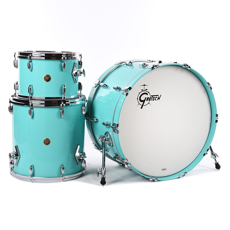 Gretsch USA Custom 13/16/24x12 3pc. Drum Kit Seafoam Green Reverb