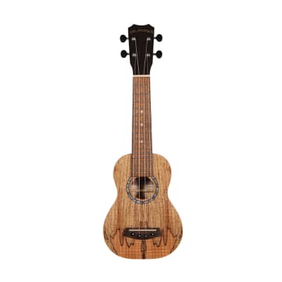 Islander Traditional soprano ukulele w/ spalted maple top image 5