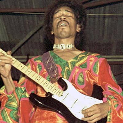 Special Jimi Hendrix guitar strap purple replica