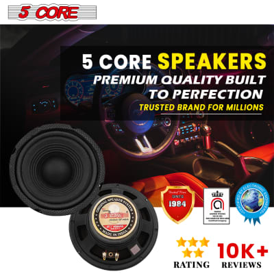 5Core Car Speaker Coaxial Way 5" 200 Watts PMPO Speakers for Car Audio CS-05 MR image 10