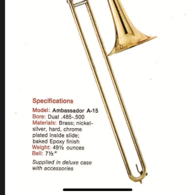 Olds Ambassador A-15 Bb Tenor Trombone (1949) (Los Angeles) SN 31531 (rare) (new lacquer - clear coat) image 18