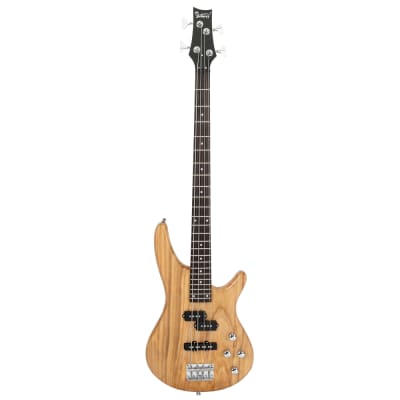 Glarry GIB Bass Guitar Full Size 4 String SS pickups w/ 20W Amplifier Burlywood image 2
