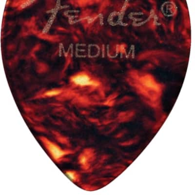 Genuine Fender 358 Shape Guitar Picks, Celluloid, Shell, Medium (12 Pack) image 1