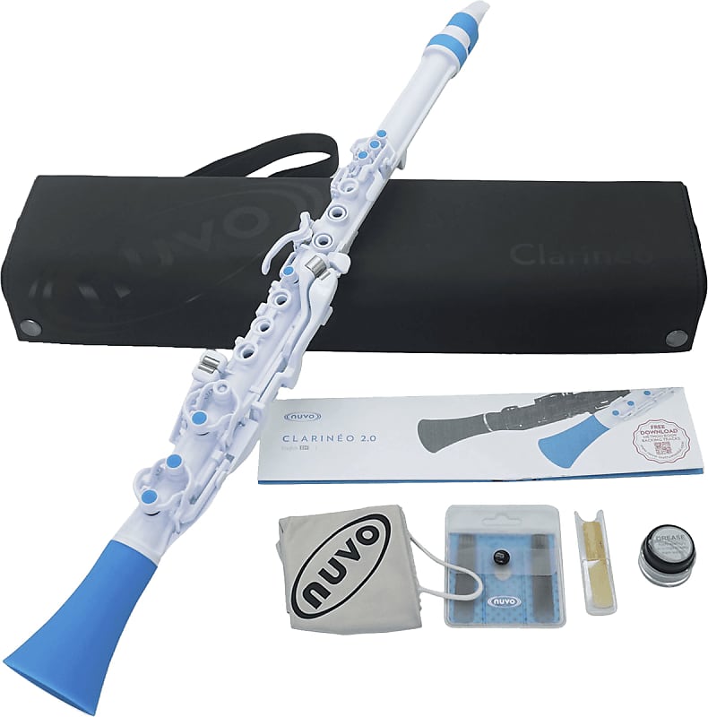 Nuvo CLARINEO - clarinette en Ut en plastique - blanche et bleue