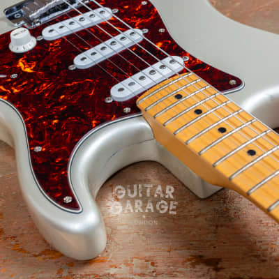 2004 Fender USA American Standard Stratocaster Shoreline Silver with American Special neck image 14