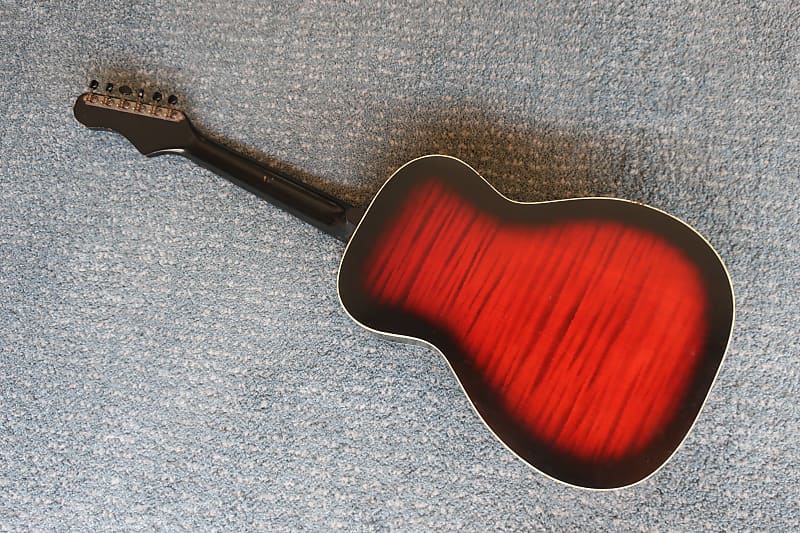 Vintage 1950s Harmony Stella Parlor Guitar USA Playable Low