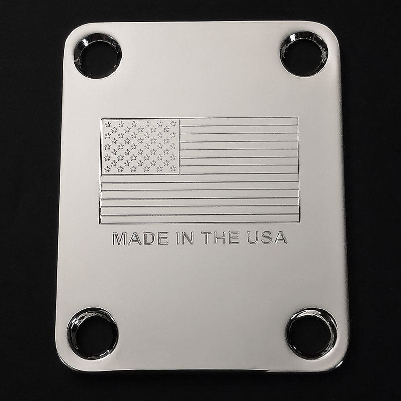 GUITAR NECK PLATE Custom Engraved Etched AMERICAN FLAG MADE Reverb
