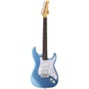 G&L Tribute Legacy HSS Guitar, Maple Neck with Rosewood, Lake Placid Blue