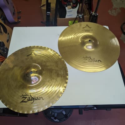 2002 Avedis Zildjian 14" A Custom Mastersound Hi-Hat Cymbals - Look Really Good - Sound Great! image 1