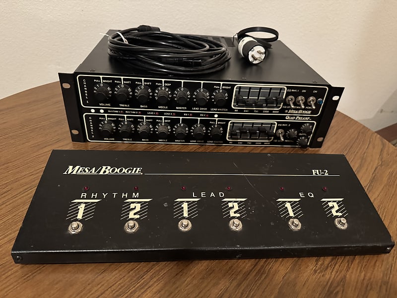 ランペイジ Mesa Boogie Quad Preamp Mesa Boogie Quad Preamp with FU-2A Footswitch 1980s | Reverb